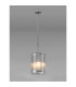 Butler 20.5cm Pendant 1 Light E27 Polished Chrome / Narrow Ribbed Clear (B) Glass-3