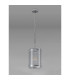 Butler 20.5cm Pendant 1 Light E27 Polished Chrome / Narrow Ribbed Clear (B) Glass-7