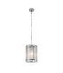 Butler 20.5cm Pendant 1 Light E27 Polished Chrome / Wide Ribbed Clear (C) Glass-1