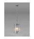 Butler 20.5cm Pendant 1 Light E27 Polished Chrome / Wide Ribbed Clear (C) Glass-3