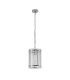 Butler 20.5cm Pendant 1 Light E27 Polished Chrome / Wide Ribbed Clear (C) Glass-4