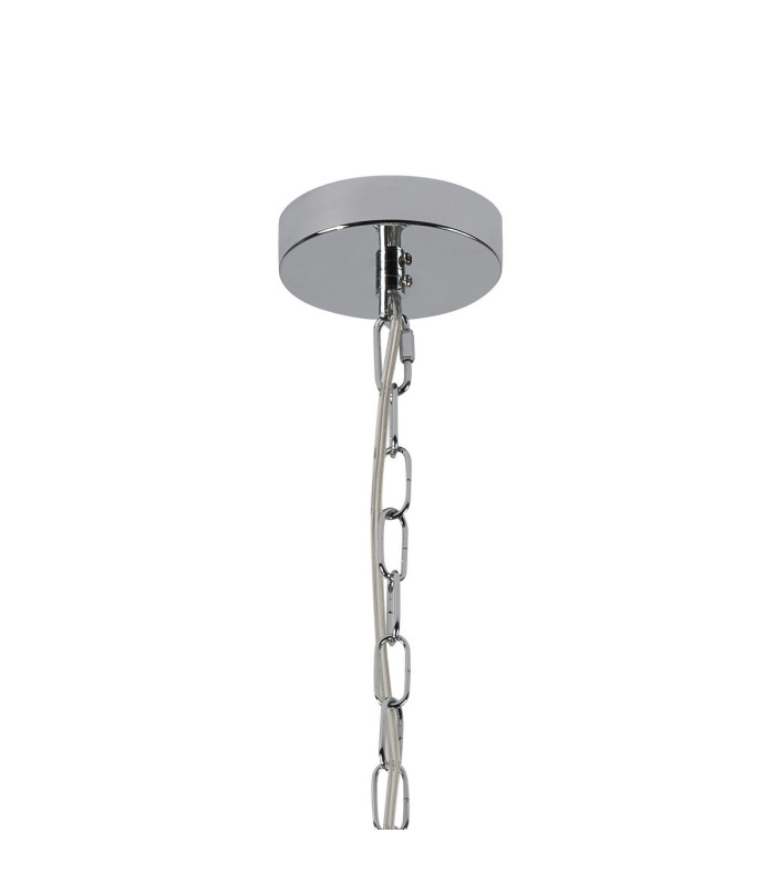 Butler 20.5cm Pendant 1 Light E27 Polished Chrome / Wide Ribbed Clear (C) Glass-5