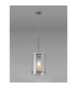 Butler 20.5cm Pendant 1 Light E27 Polished Chrome / Cobbled Clear (D) Glass-3