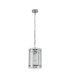 Butler 20.5cm Pendant 1 Light E27 Polished Chrome / Cobbled Clear (D) Glass-4