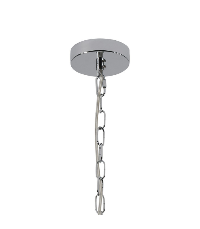 Butler 20.5cm Pendant 1 Light E27 Polished Chrome / Cobbled Clear (D) Glass-5