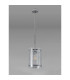 Butler 20.5cm Pendant 1 Light E27 Polished Chrome / Cobbled Clear (D) Glass-7
