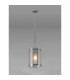 Butler 20.5cm Pendant 1 Light E27 Polished Chrome / Seeded Clear (E) Glass-3