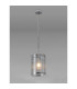 Butler 20.5cm Pendant 1 Light E27 Polished Chrome / Rippled Clear (F) Glass-3