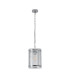 Butler 20.5cm Pendant 1 Light E27 Polished Chrome / Rippled Clear (F) Glass-4
