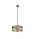 Butler 35cm Pendant 2 Light E27 Antique Brass / Narrow Ribbed Clear (B) Glass-1