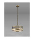 Butler 35cm Pendant 2 Light E27 Antique Brass / Narrow Ribbed Clear (B) Glass-3
