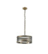 Butler 35cm Pendant 2 Light E27 Antique Brass / Narrow Ribbed Clear (B) Glass-4