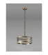 Butler 35cm Pendant 2 Light E27 Antique Brass / Narrow Ribbed Clear (B) Glass-7