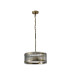 Butler 35cm Pendant 2 Light E27 Antique Brass / Wide Ribbed Clear (C) Glass-4