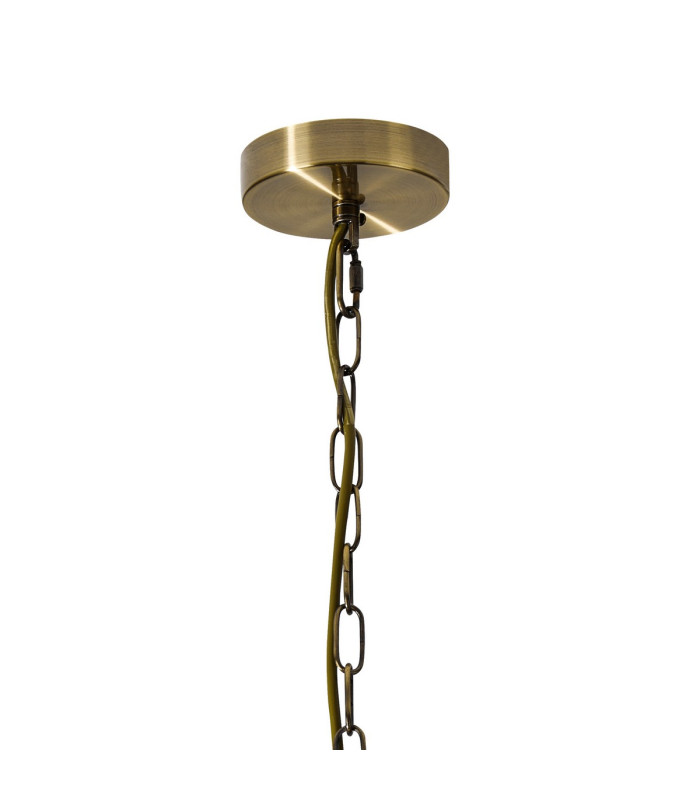 Butler 35cm Pendant 2 Light E27 Antique Brass / Wide Ribbed Clear (C) Glass-5