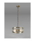 Butler 35cm Pendant 2 Light E27 Antique Brass / Cobbled Clear (D) Glass-3