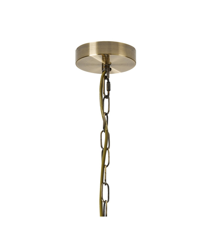 Butler 35cm Pendant 2 Light E27 Antique Brass / Cobbled Clear (D) Glass-5