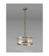 Butler 35cm Pendant 2 Light E27 Antique Brass / Seeded Clear (E) Glass-3