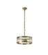 Butler 35cm Pendant 2 Light E27 Antique Brass / Rippled Clear (F) Glass-1