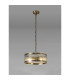 Butler 35cm Pendant 2 Light E27 Antique Brass / Rippled Clear (F) Glass-3