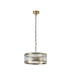 Butler 35cm Pendant 2 Light E27 Antique Brass / Rippled Clear (F) Glass-4