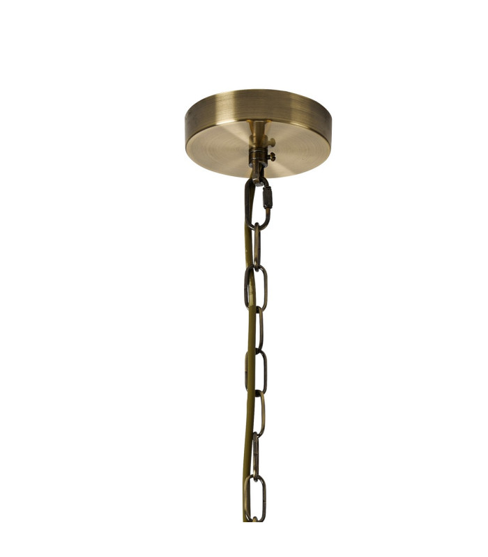 Butler 35cm Pendant 2 Light E27 Antique Brass / Rippled Clear (F) Glass-5