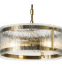 Butler 35cm Pendant 2 Light E27 Antique Brass / Rippled Clear (F) Glass-6