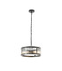 Butler 35cm Pendant 2 Light E27 Matt Black / Wide Ribbed Clear (C) Glass-1