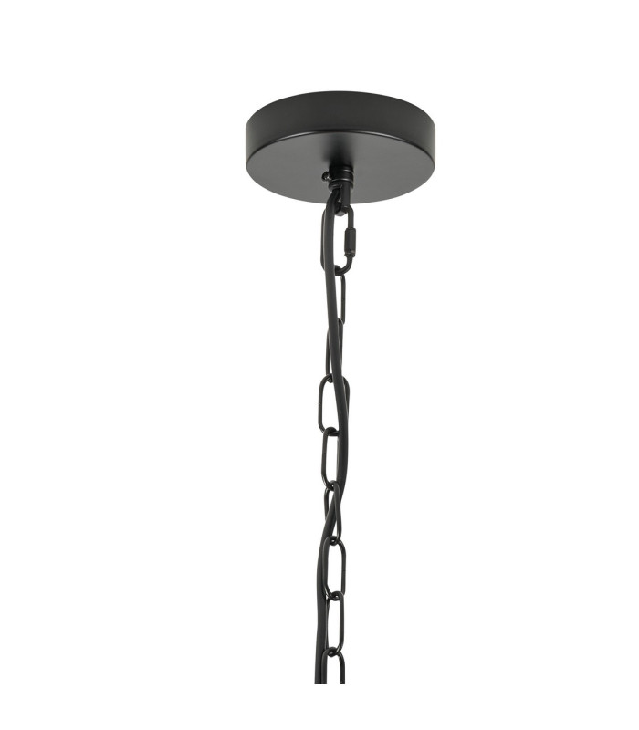 Butler 35cm Pendant 2 Light E27 Matt Black / Wide Ribbed Clear (C) Glass-5