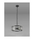 Butler 35cm Pendant 2 Light E27 Matt Black / Wide Ribbed Clear (C) Glass-7
