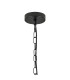 Butler 35cm Pendant 2 Light E27 Matt Black / Cobbled Clear (D) Glass-5