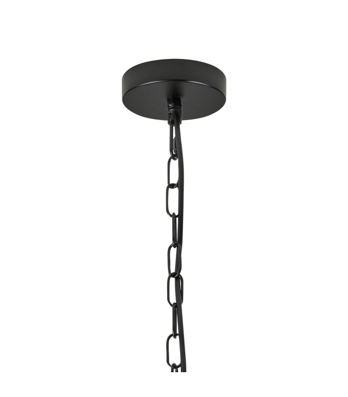 Butler 35cm Pendant 2 Light E27 Matt Black / Cobbled Clear (D) Glass-5