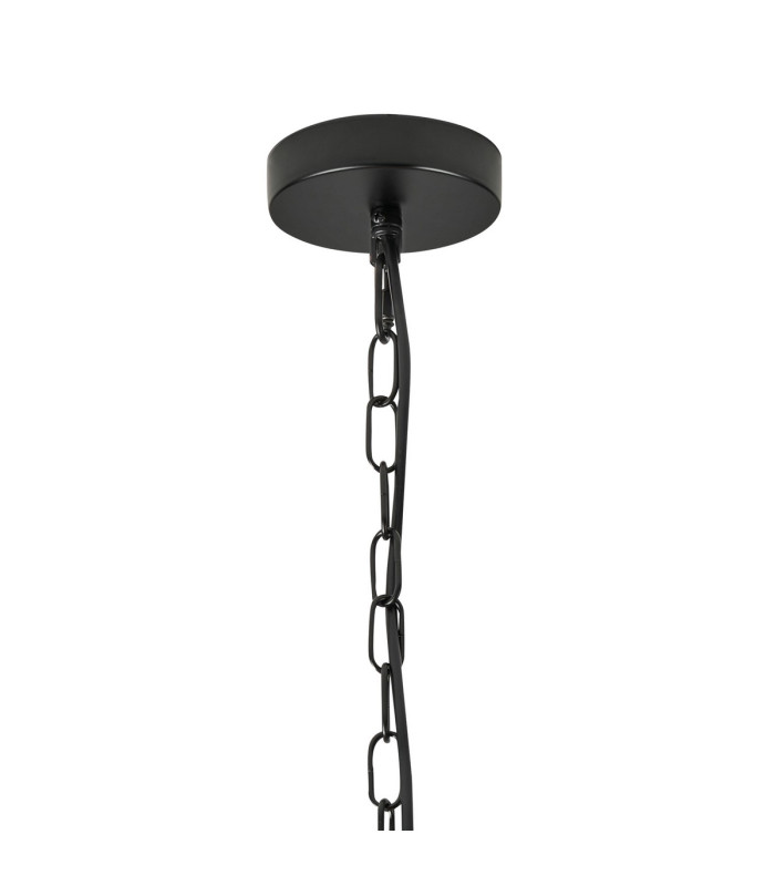 Butler 35cm Pendant 2 Light E27 Matt Black / Seeded Clear (E) Glass-5
