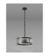 Butler 35cm Pendant 2 Light E27 Matt Black / Seeded Clear (E) Glass-7