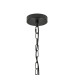 Butler 35cm Pendant 2 Light E27 Matt Black / Rippled Clear (F) Glass-5