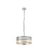 Butler 35cm Pendant 2 Light E27 Polished Chrome / Narrow Ribbed Clear (B) Glass-1