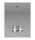 Butler 35cm Pendant 2 Light E27 Polished Chrome / Cobbled Clear (D) Glass-3