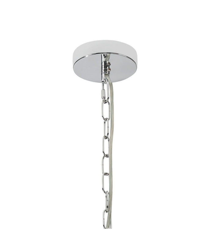 Butler 35cm Pendant 2 Light E27 Polished Chrome / Cobbled Clear (D) Glass-5