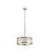 Butler 35cm Pendant 2 Light E27 Polished Chrome / Seeded Clear (E) Glass-1