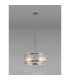 Butler 35cm Pendant 2 Light E27 Polished Chrome / Seeded Clear (E) Glass-3