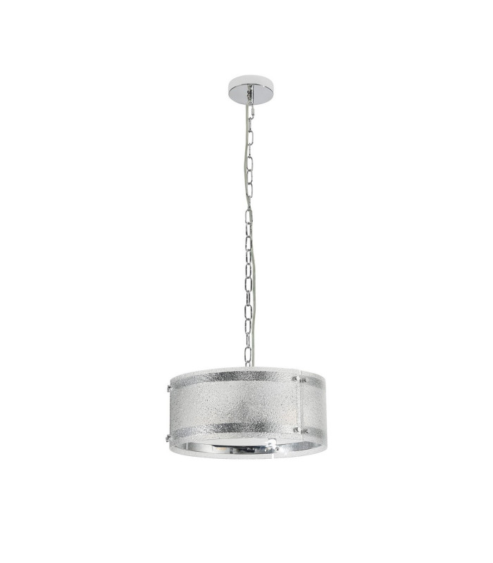 Butler 35cm Pendant 2 Light E27 Polished Chrome / Seeded Clear (E) Glass-4