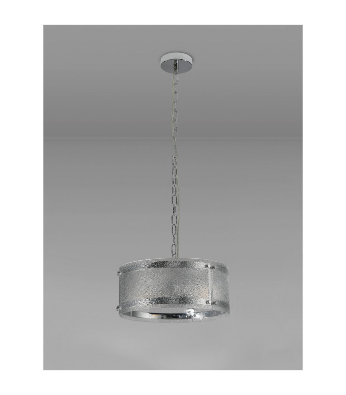 Butler 35cm Pendant 2 Light E27 Polished Chrome / Seeded Clear (E) Glass-7
