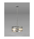 Butler 35cm Pendant 2 Light E27 Polished Chrome / Rippled Clear (F) Glass-3