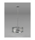 Butler 35cm Pendant 2 Light E27 Polished Chrome / Rippled Clear (F) Glass-7