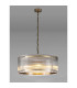 Butler 56.5cm Pendant 4 Light E27 Antique Brass / Narrow Ribbed Clear (B) Glass-3