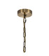 Butler 56.5cm Pendant 4 Light E27 Antique Brass / Narrow Ribbed Clear (B) Glass-5