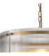 Butler 56.5cm Pendant 4 Light E27 Antique Brass / Narrow Ribbed Clear (B) Glass-6