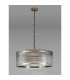 Butler 56.5cm Pendant 4 Light E27 Antique Brass / Narrow Ribbed Clear (B) Glass-8