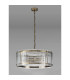 Butler 56.5cm Pendant 4 Light E27 Antique Brass / Wide Ribbed Clear (C) Glass-8