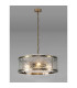 Butler 56.5cm Pendant 4 Light E27 Antique Brass / Cobbled Clear (D) Glass-3